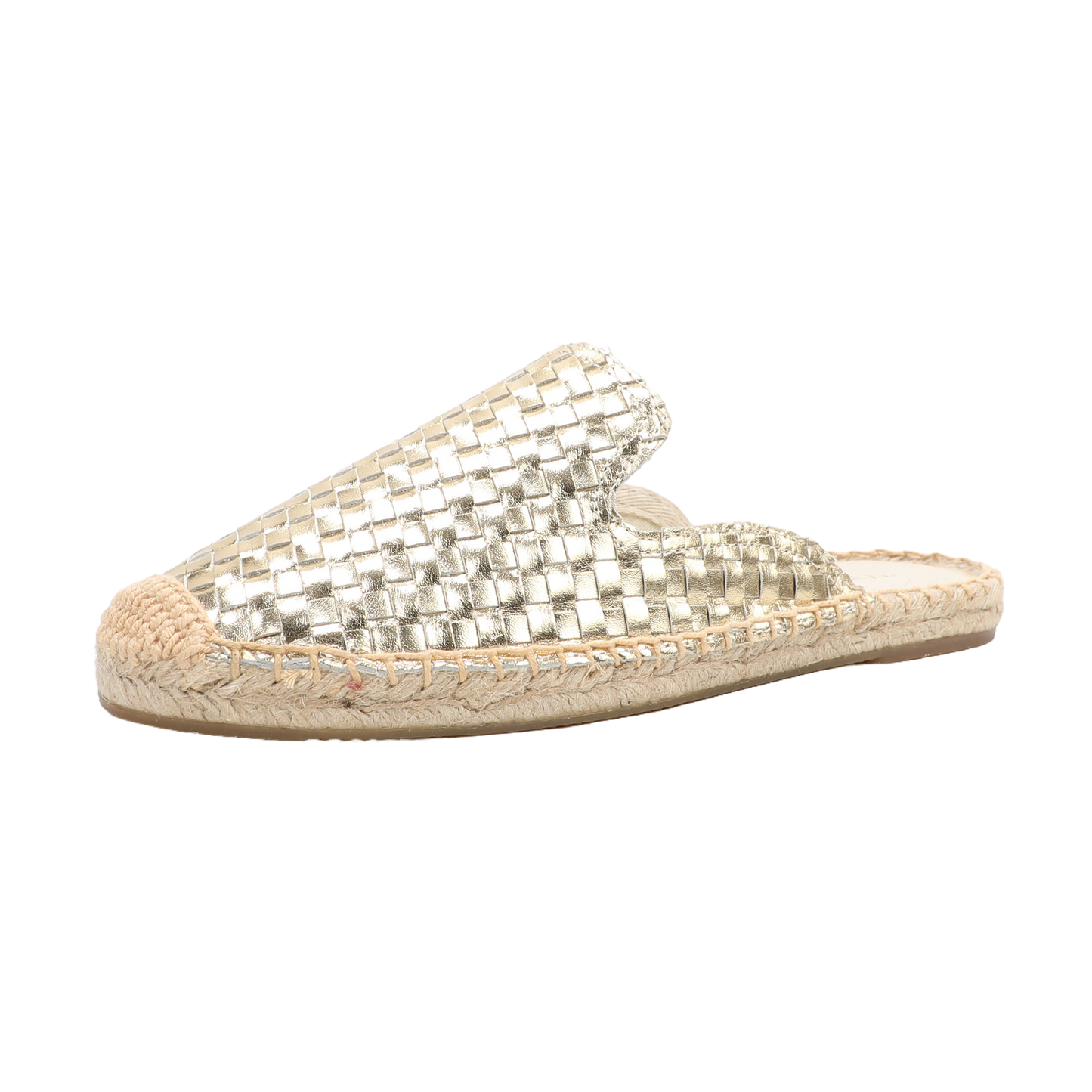 Women's Handwoven Leather Mule Espadrilles | Summer Slip-On Flats