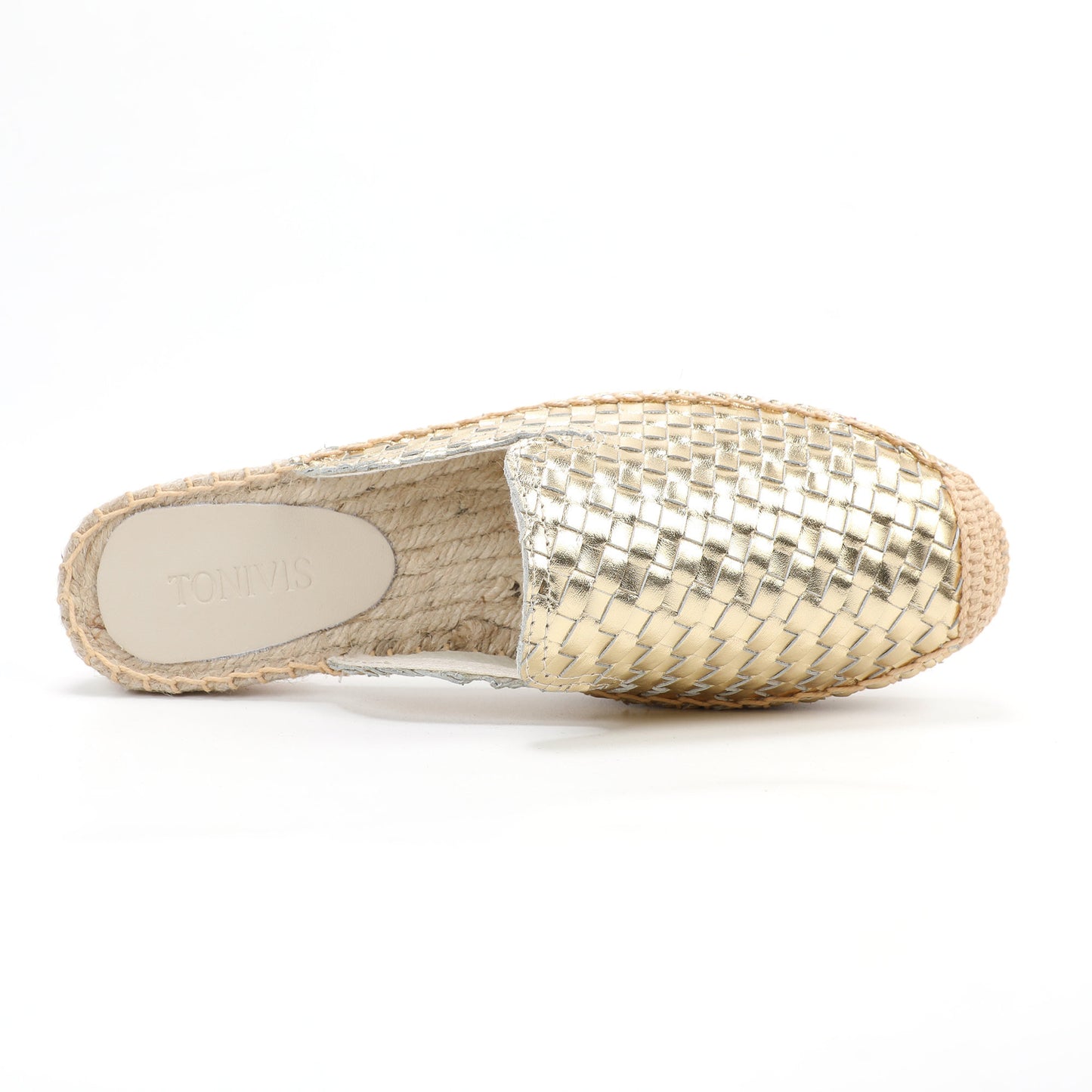 Women's Handwoven Leather Mule Espadrilles | Summer Slip-On Flats