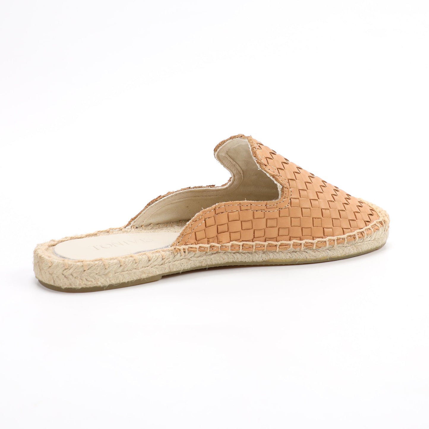 Women's Handwoven Leather Mule Espadrilles | Summer Slip-On Flats