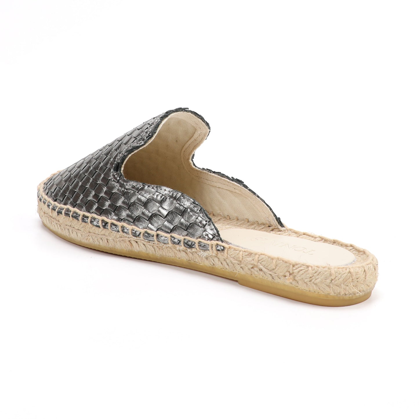 Women's Handwoven Leather Mule Espadrilles | Summer Slip-On Flats