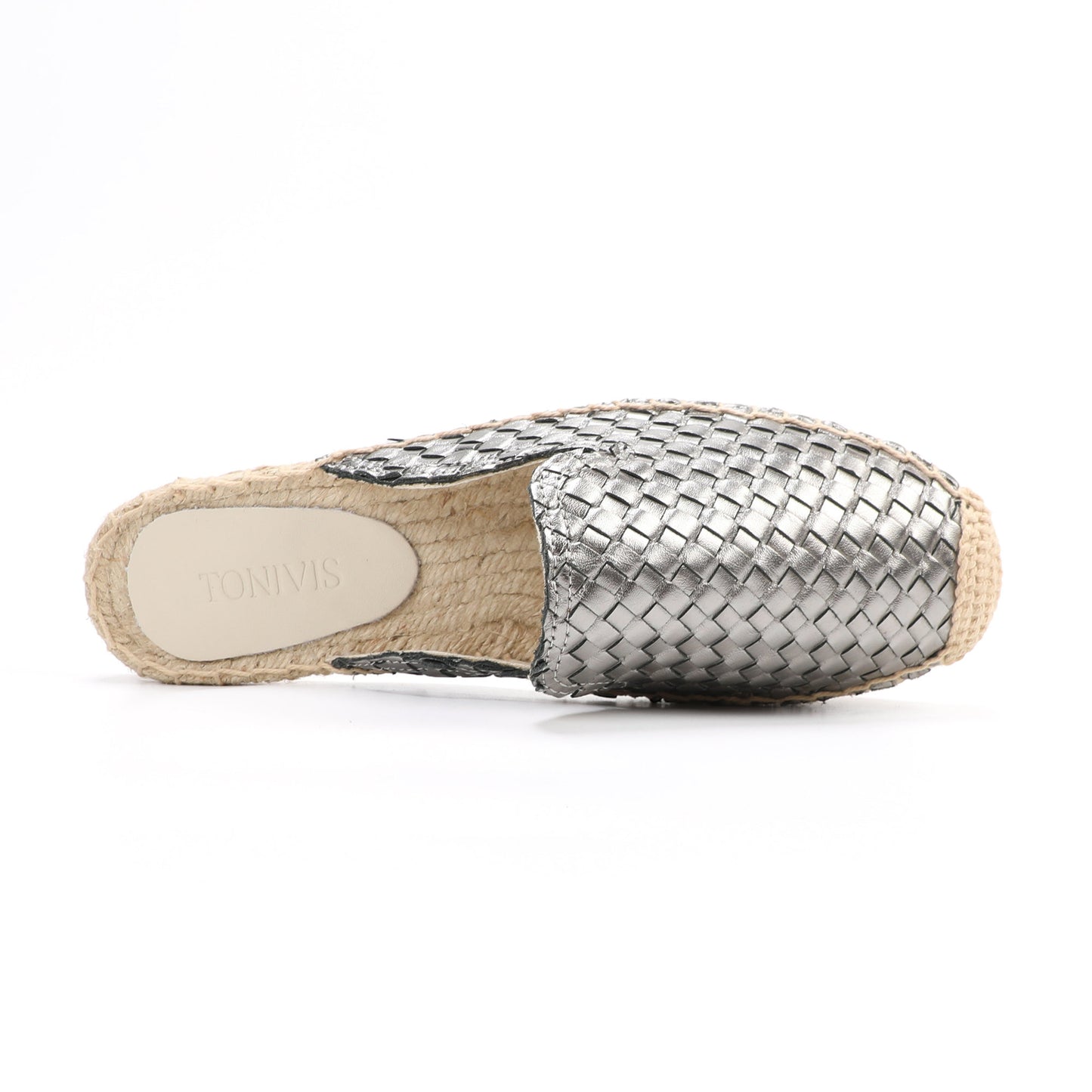 Women's Handwoven Leather Mule Espadrilles | Summer Slip-On Flats