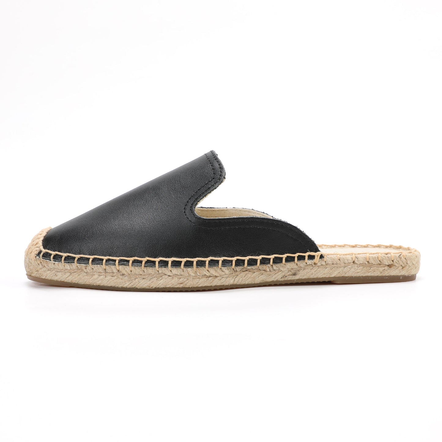 Women's Genuine Leather Mule Espadrilles | Summer Slip-On Flats