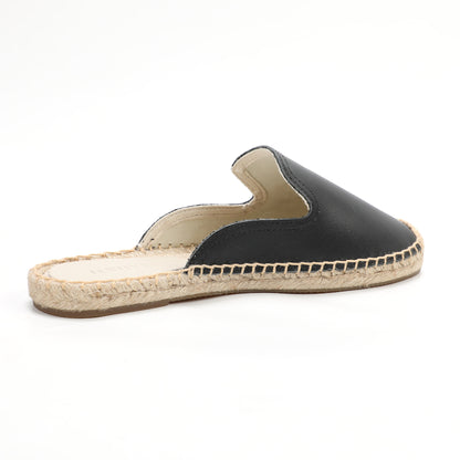 Women's Genuine Leather Mule Espadrilles | Summer Slip-On Flats