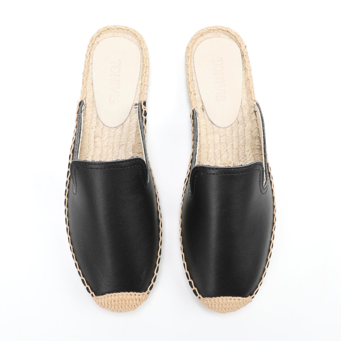 Women's Genuine Leather Mule Espadrilles | Summer Slip-On Flats