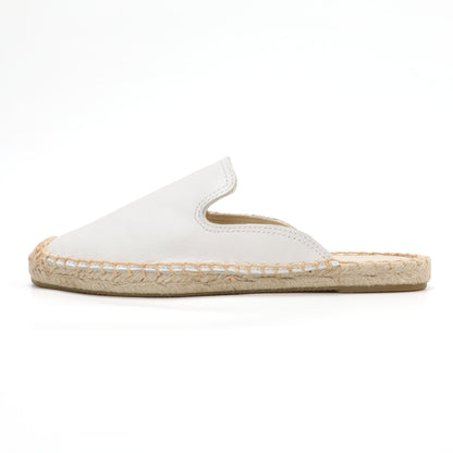 Women's Genuine Leather Mule Espadrilles | Summer Slip-On Flats