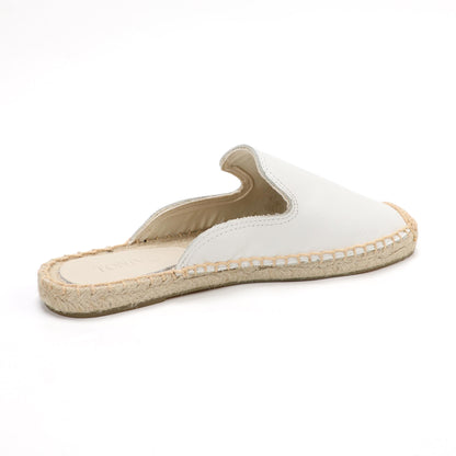 Women's Genuine Leather Mule Espadrilles | Summer Slip-On Flats