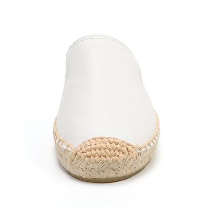 Women's Genuine Leather Mule Espadrilles | Summer Slip-On Flats