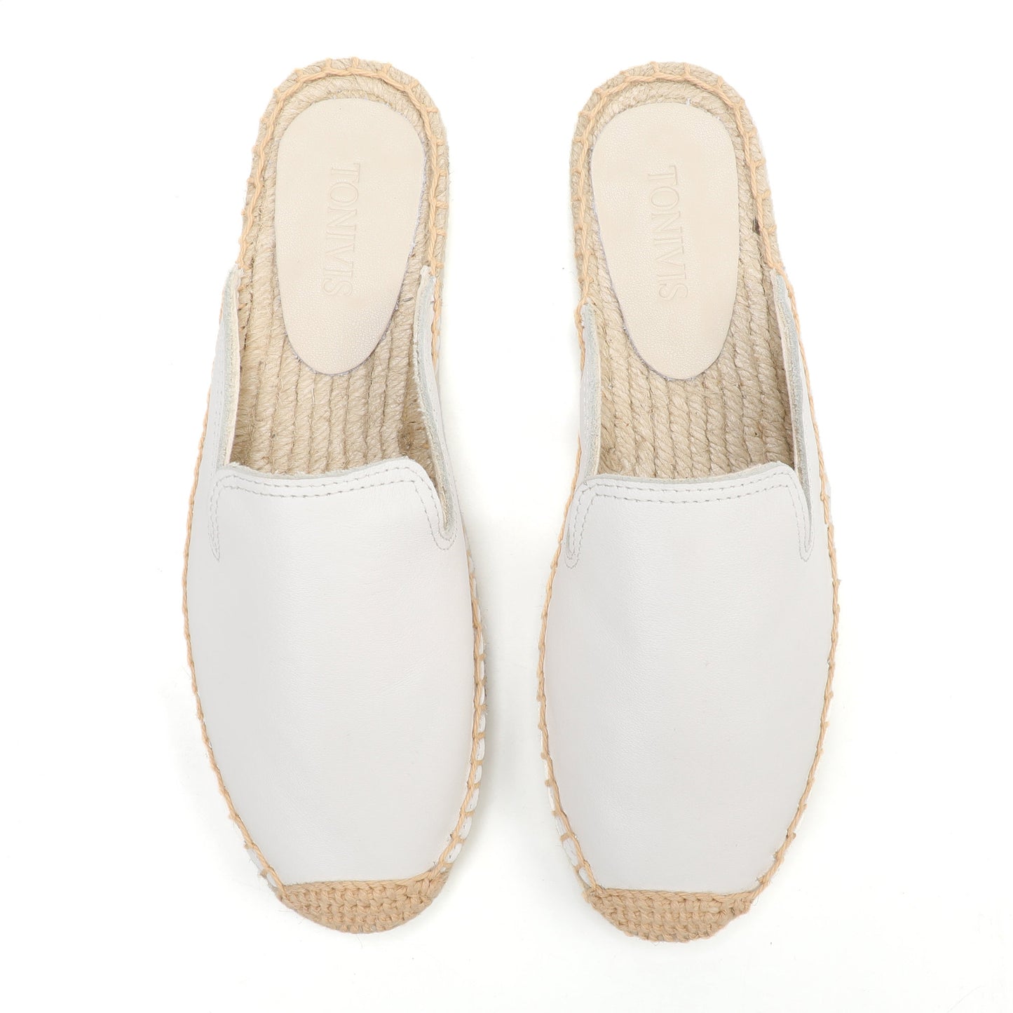 Women's Genuine Leather Mule Espadrilles | Summer Slip-On Flats