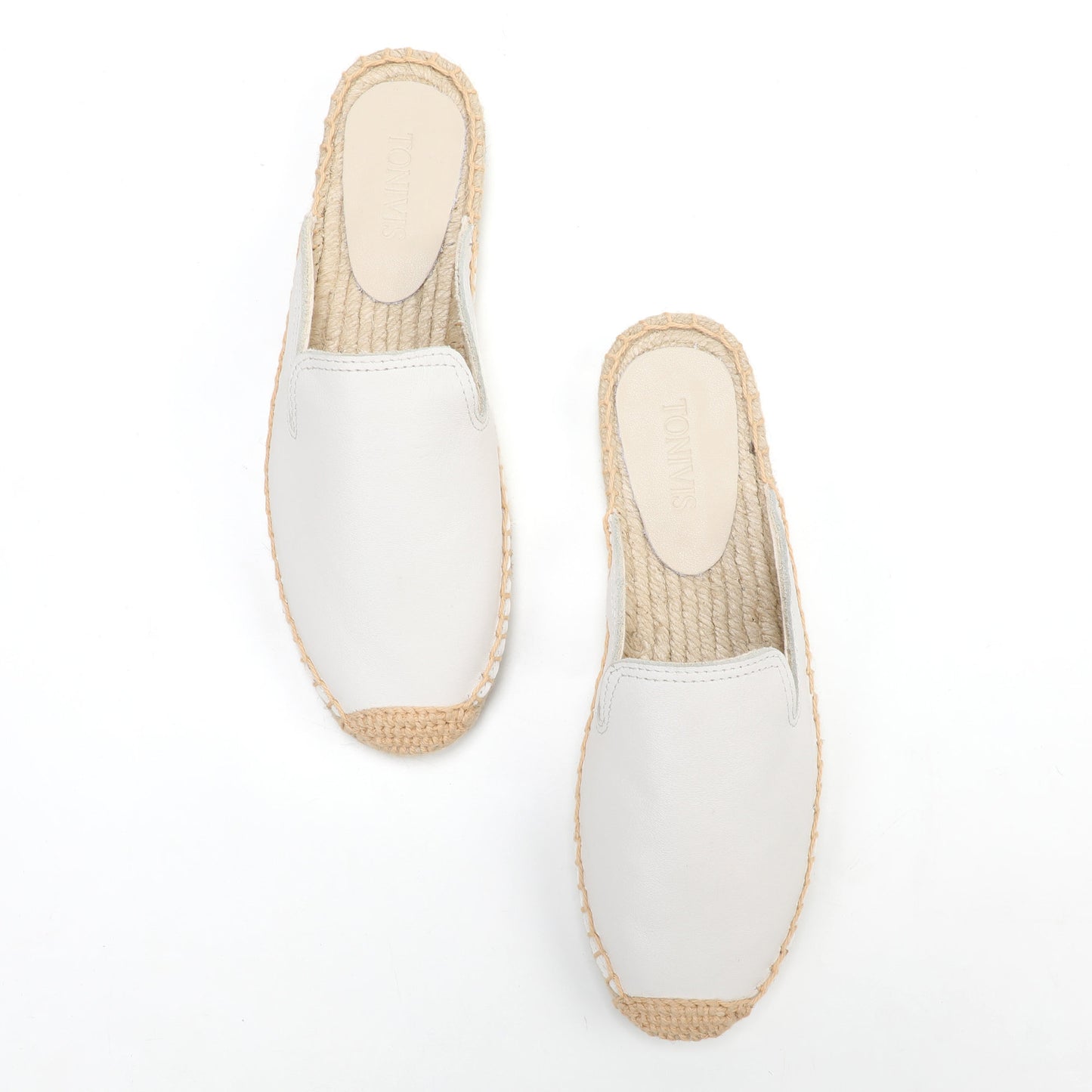 Women's Genuine Leather Mule Espadrilles | Summer Slip-On Flats