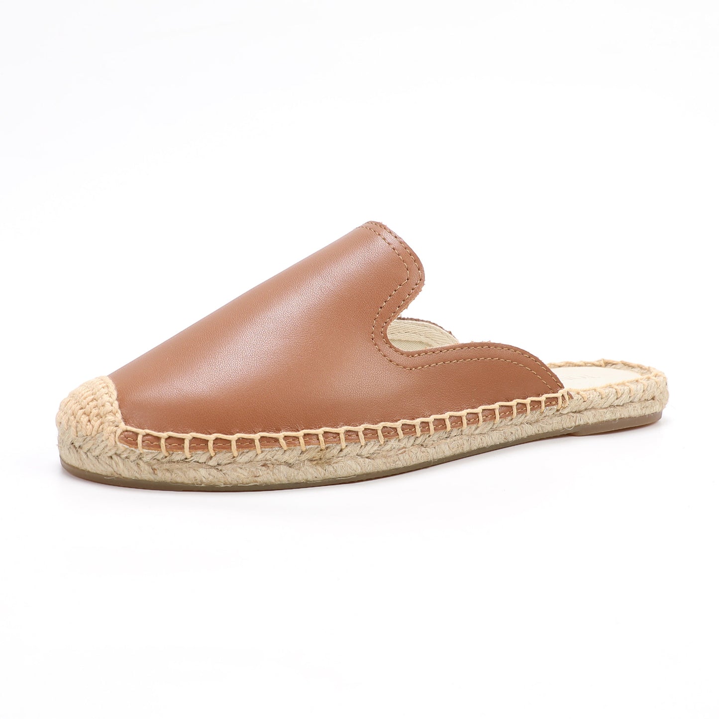 Women's Genuine Leather Mule Espadrilles | Summer Slip-On Flats