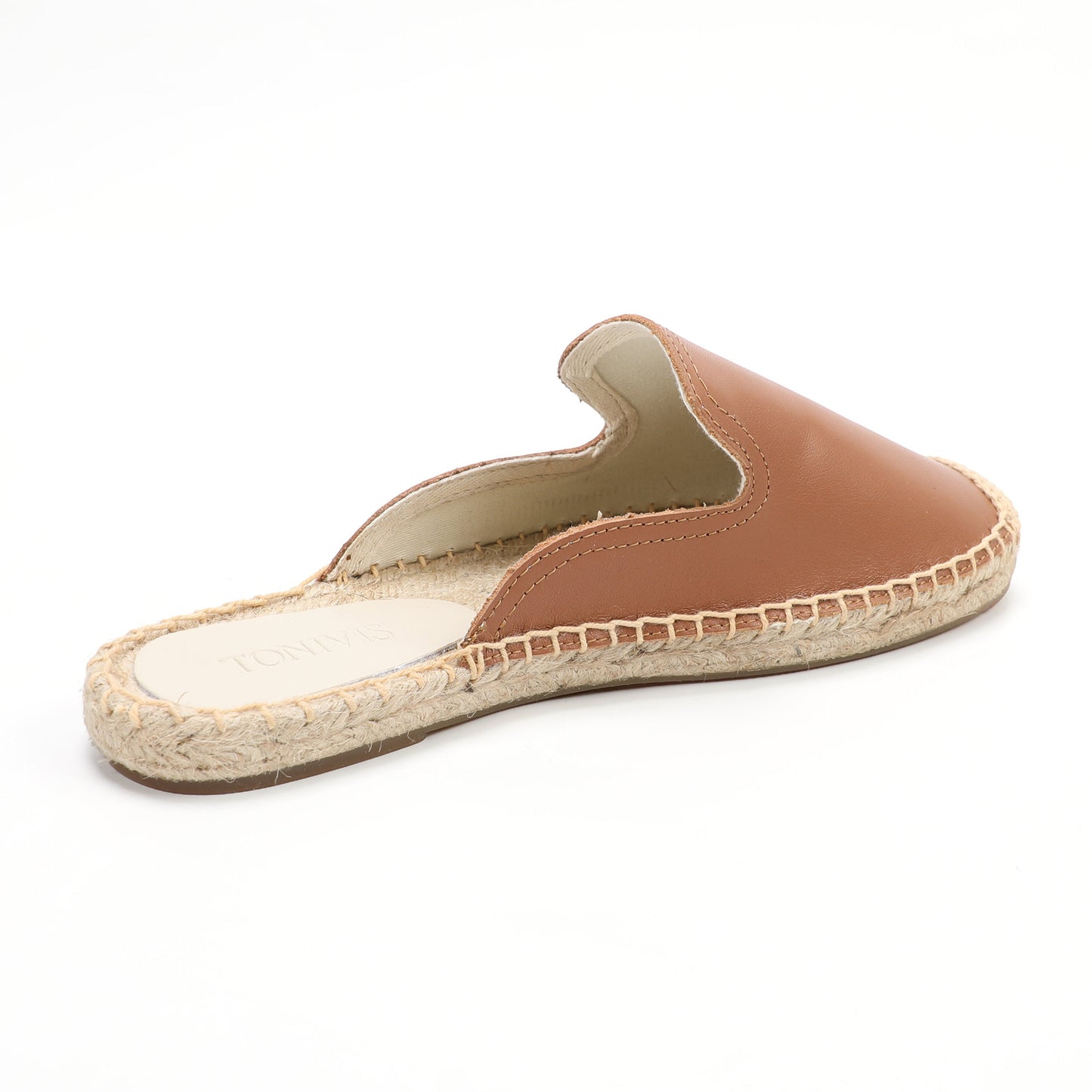 Women's Genuine Leather Mule Espadrilles | Summer Slip-On Flats