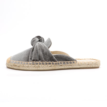 Women's Bow Knot Mule Espadrilles | Summer Slip-On Flats