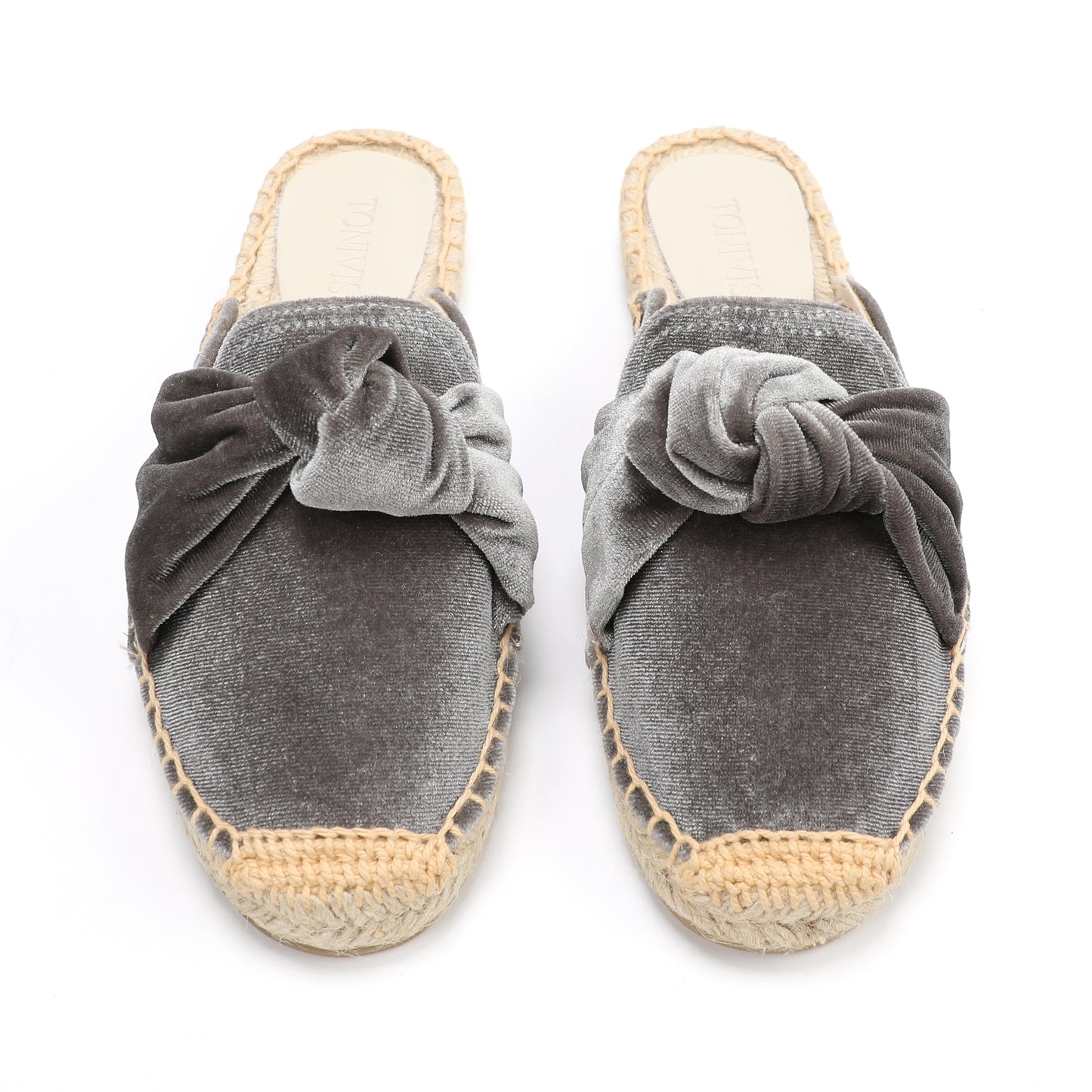 Women's Bow Knot Mule Espadrilles | Summer Slip-On Flats