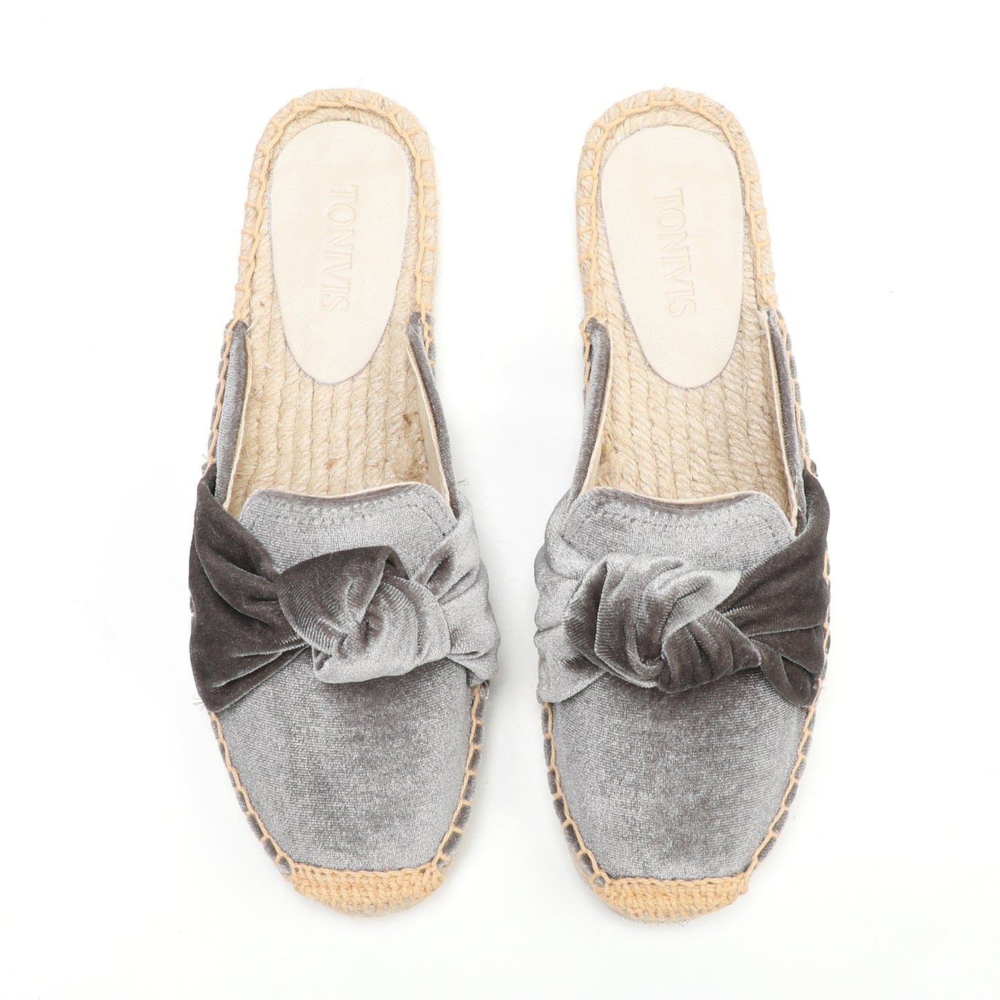 Women's Bow Knot Mule Espadrilles | Summer Slip-On Flats