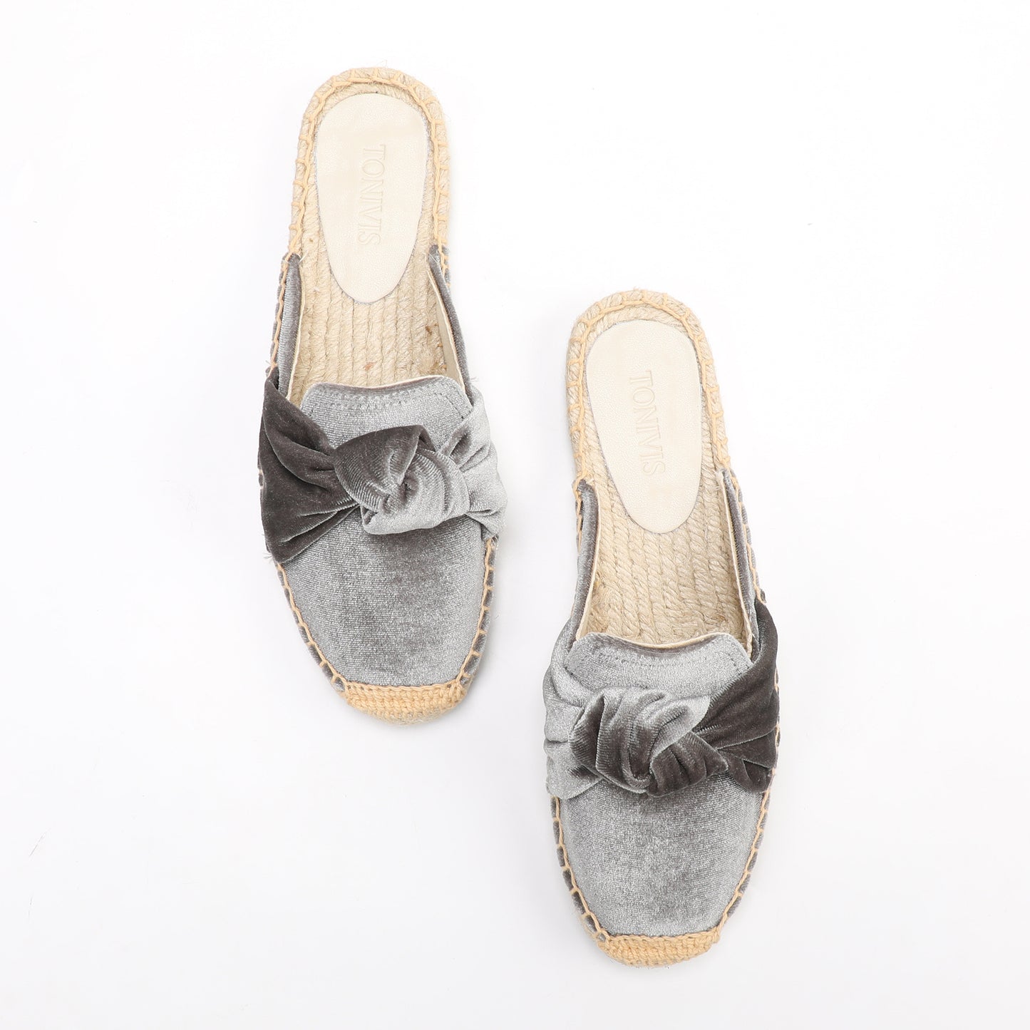 Women's Bow Knot Mule Espadrilles | Summer Slip-On Flats