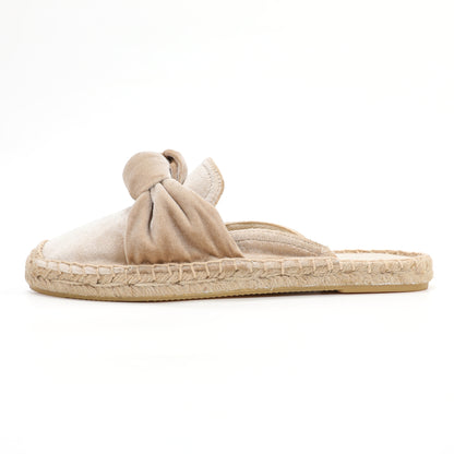Women's Bow Knot Mule Espadrilles | Summer Slip-On Flats