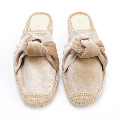 Women's Bow Knot Mule Espadrilles | Summer Slip-On Flats