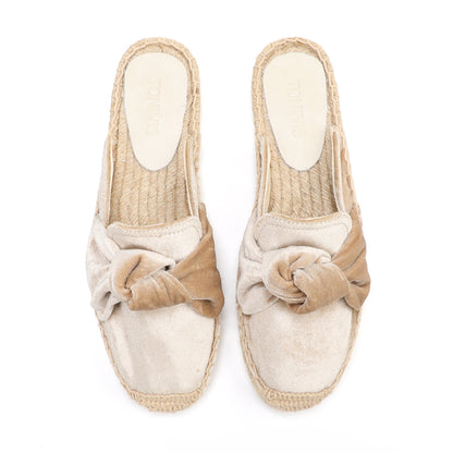Women's Bow Knot Mule Espadrilles | Summer Slip-On Flats