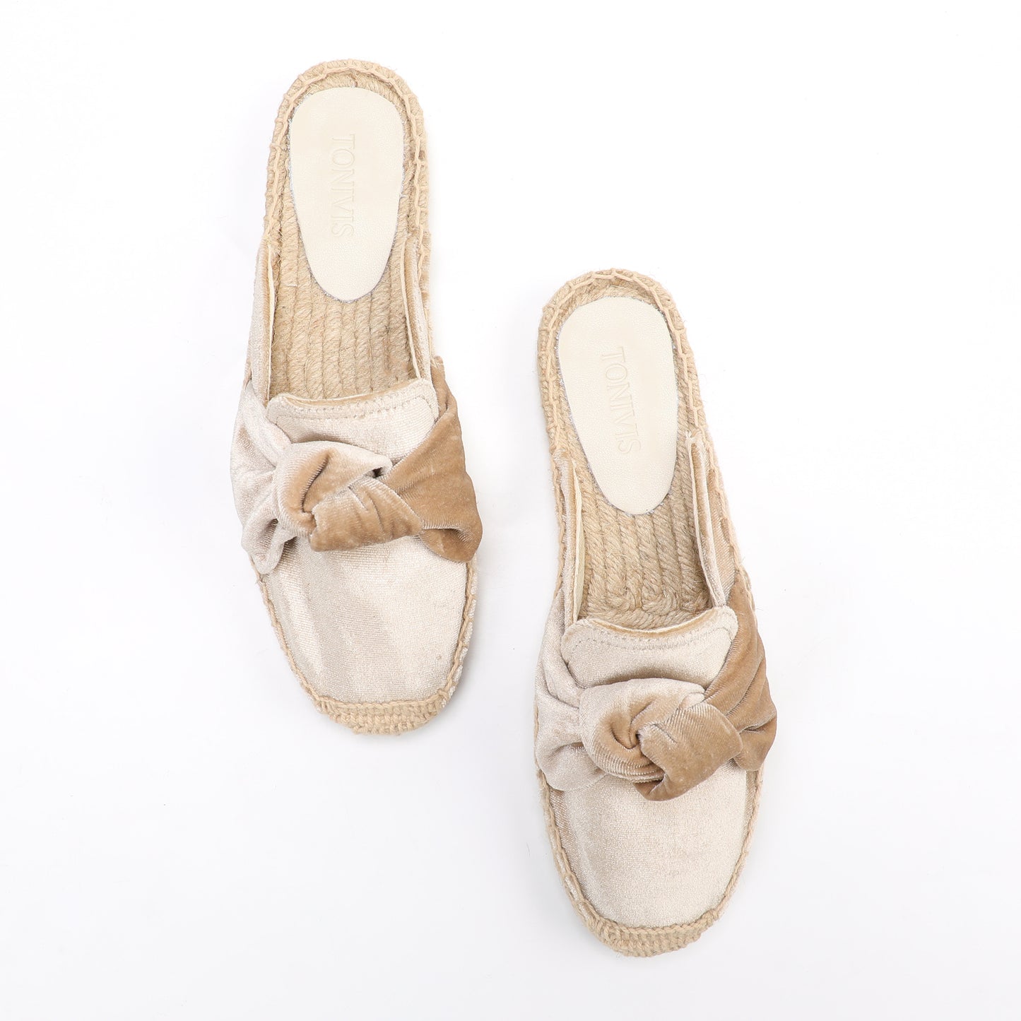 Women's Bow Knot Mule Espadrilles | Summer Slip-On Flats
