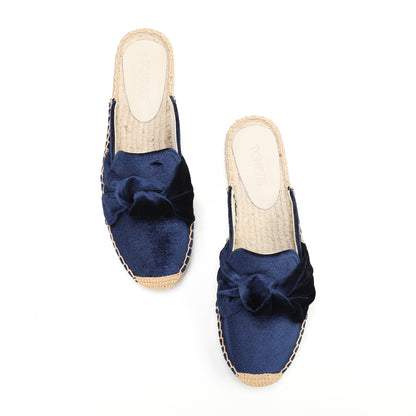 Women's Bow Knot Mule Espadrilles | Summer Slip-On Flats