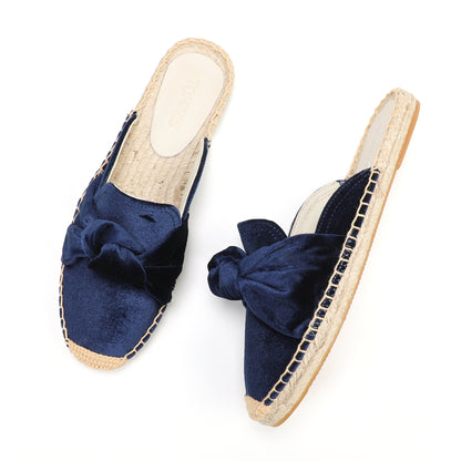Women's Bow Knot Mule Espadrilles | Summer Slip-On Flats