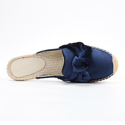 Women's Bow Knot Mule Espadrilles | Summer Slip-On Flats