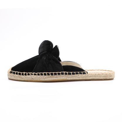 Women's Bow Knot Mule Espadrilles | Summer Slip-On Flats