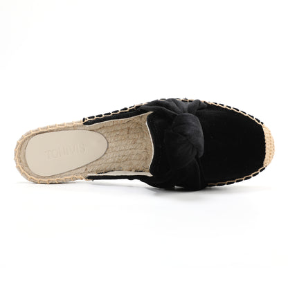 Women's Bow Knot Mule Espadrilles | Summer Slip-On Flats
