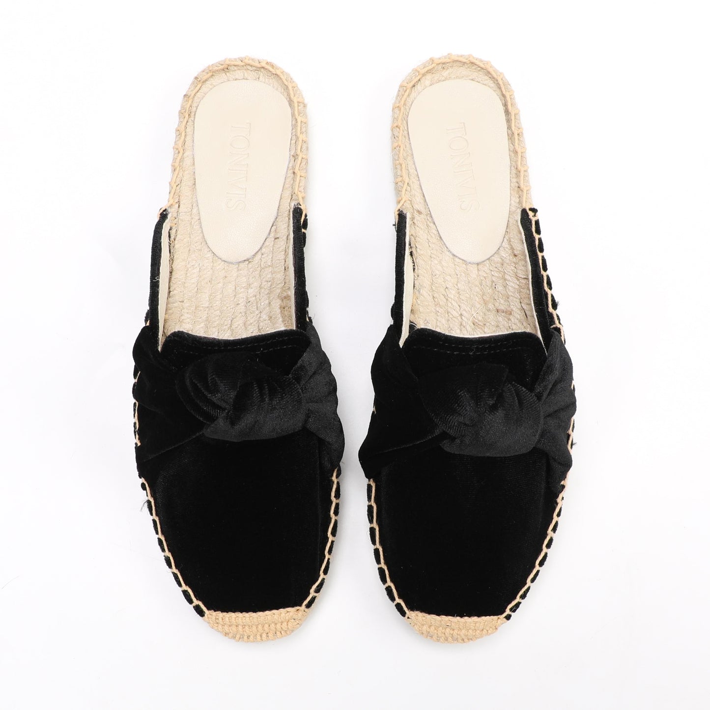 Women's Bow Knot Mule Espadrilles | Summer Slip-On Flats