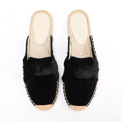 Women's Bow Knot Mule Espadrilles | Summer Slip-On Flats