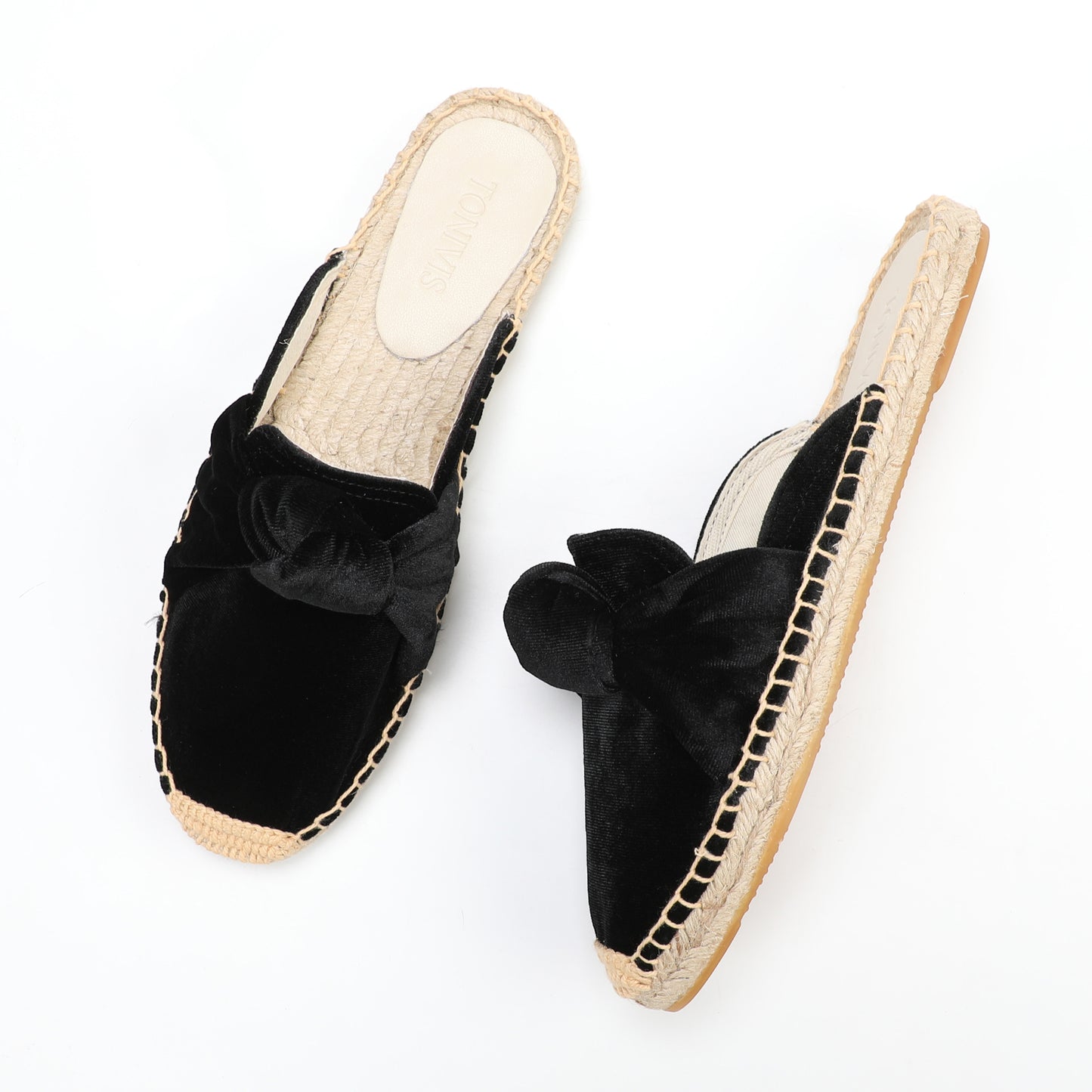 Women's Bow Knot Mule Espadrilles | Summer Slip-On Flats
