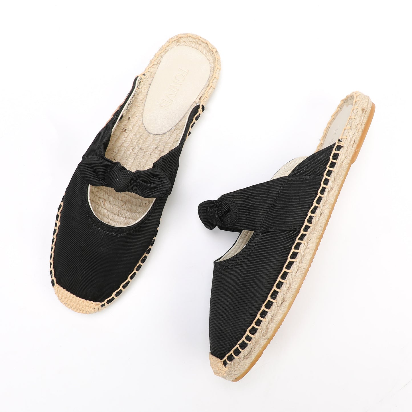Women's Bow Knot Mule Espadrilles | Summer Slip-On Flats