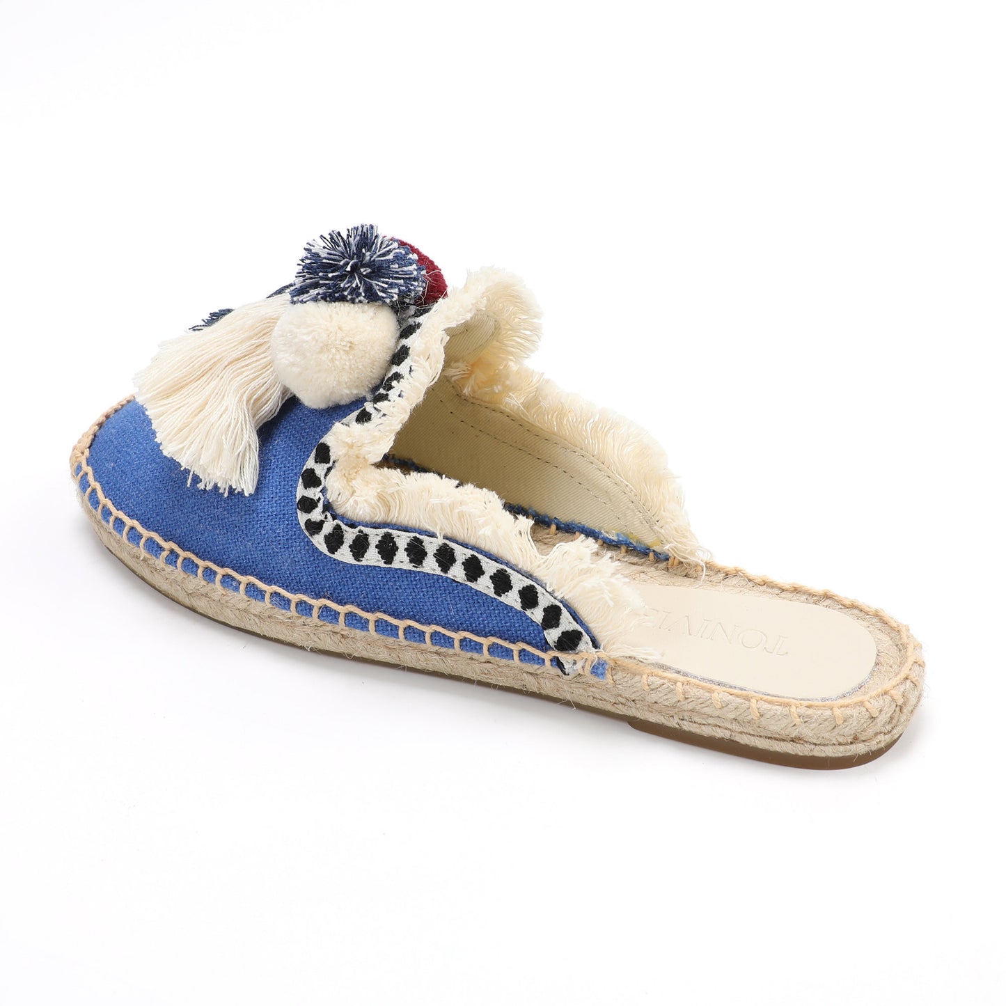 Women's Bohemian Pom Pom Mule Espadrilles | Summer Resort Flats