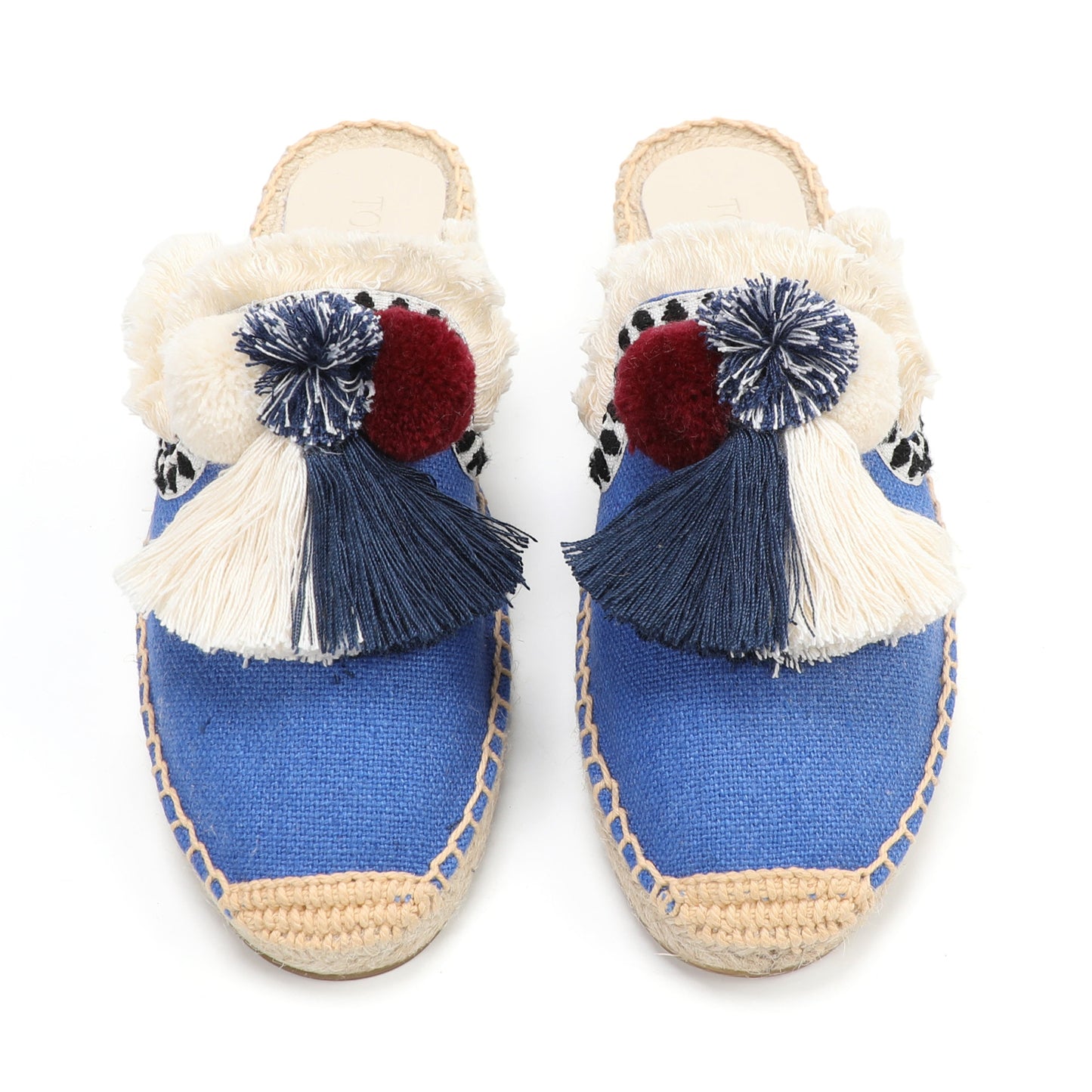 Women's Bohemian Pom Pom Mule Espadrilles | Summer Resort Flats