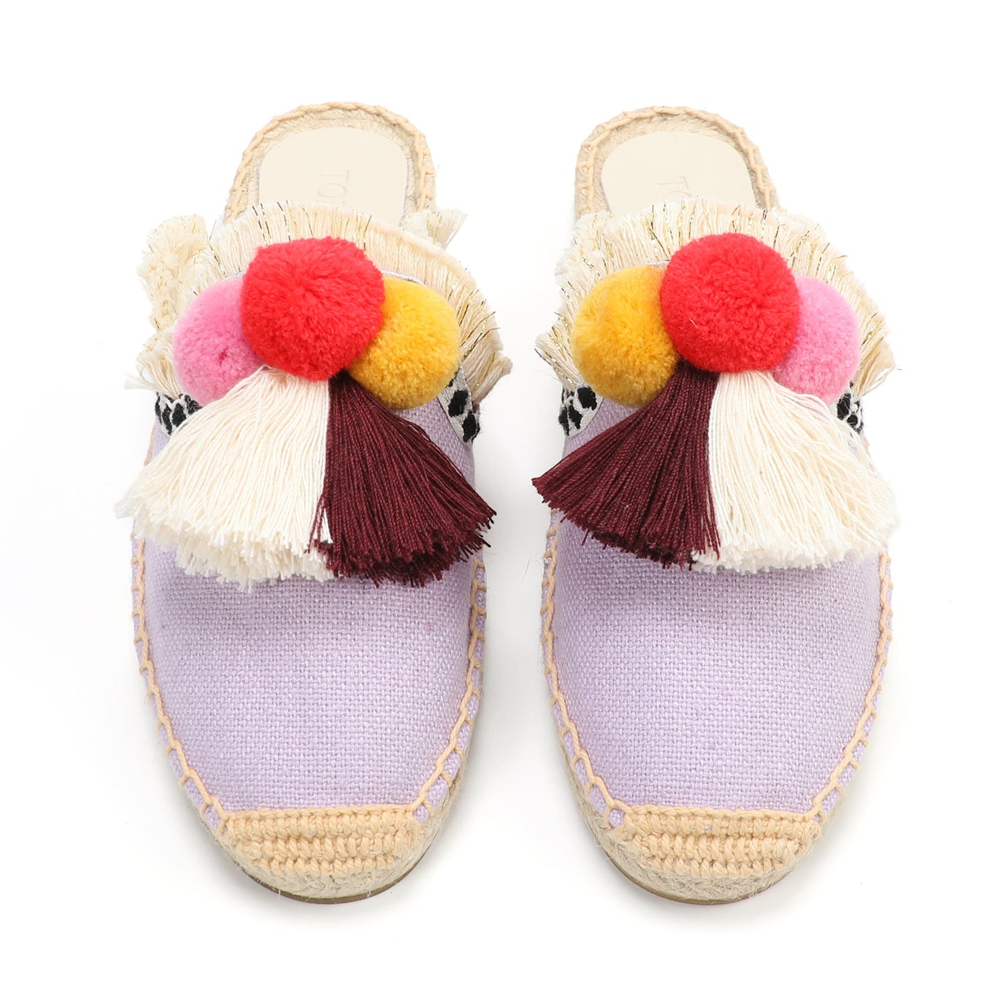 Women's Bohemian Pom Pom Mule Espadrilles | Summer Resort Flats