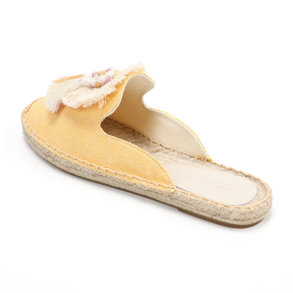 Women's Bohemian Pom Pom Mule Espadrilles | Summer Resort Flats