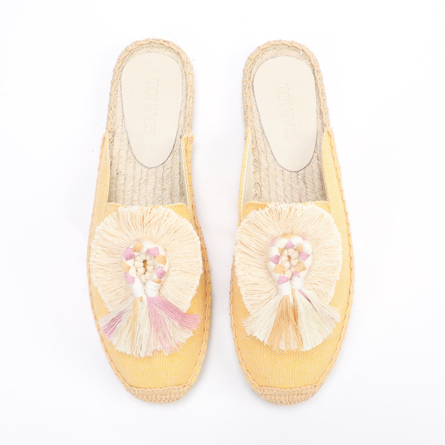 Women's Bohemian Pom Pom Mule Espadrilles | Summer Resort Flats