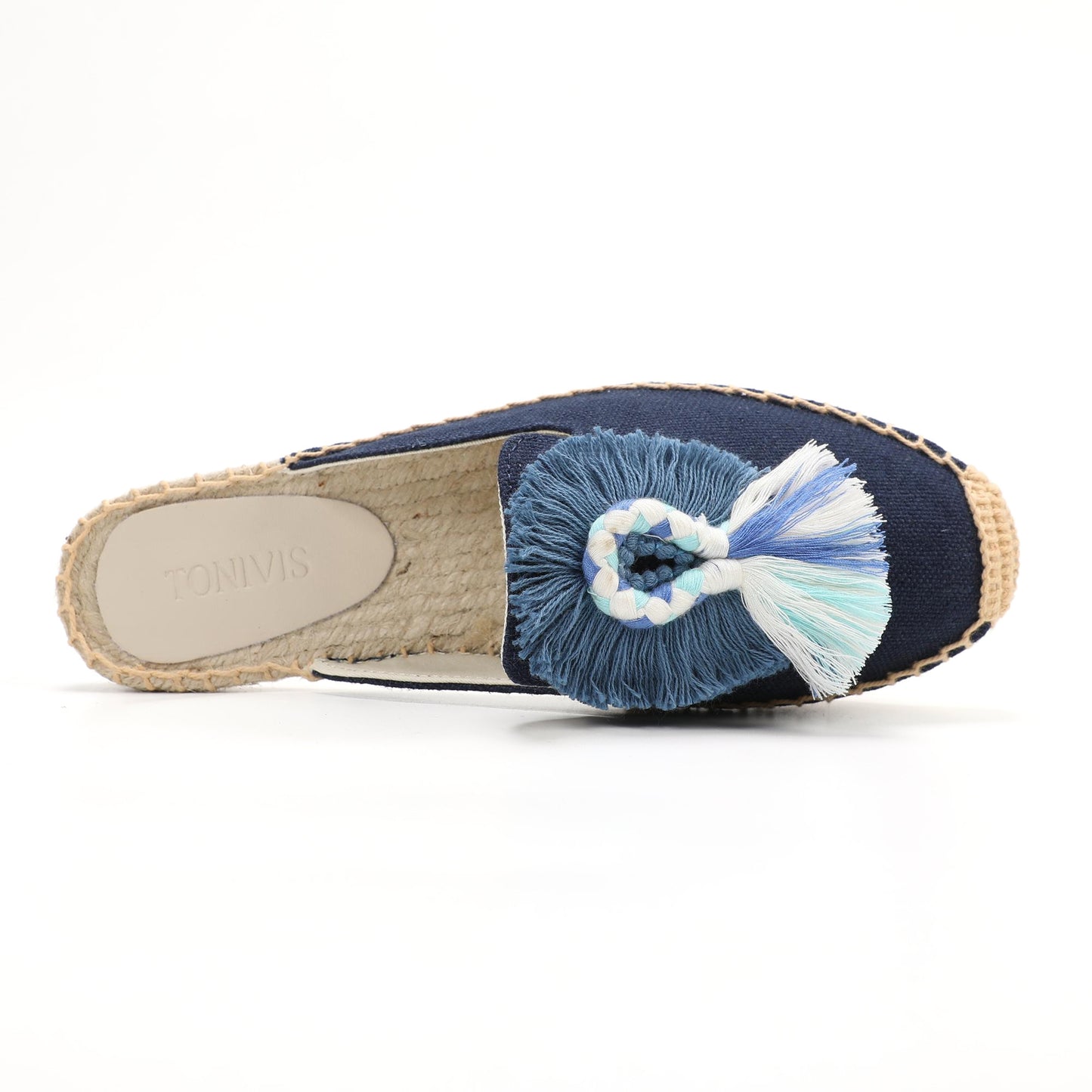 Women's Bohemian Pom Pom Mule Espadrilles | Summer Resort Flats