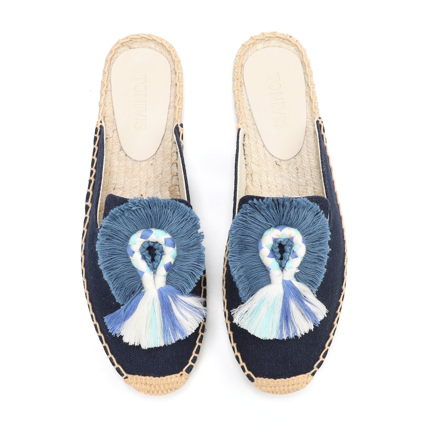 Women's Bohemian Pom Pom Mule Espadrilles | Summer Resort Flats