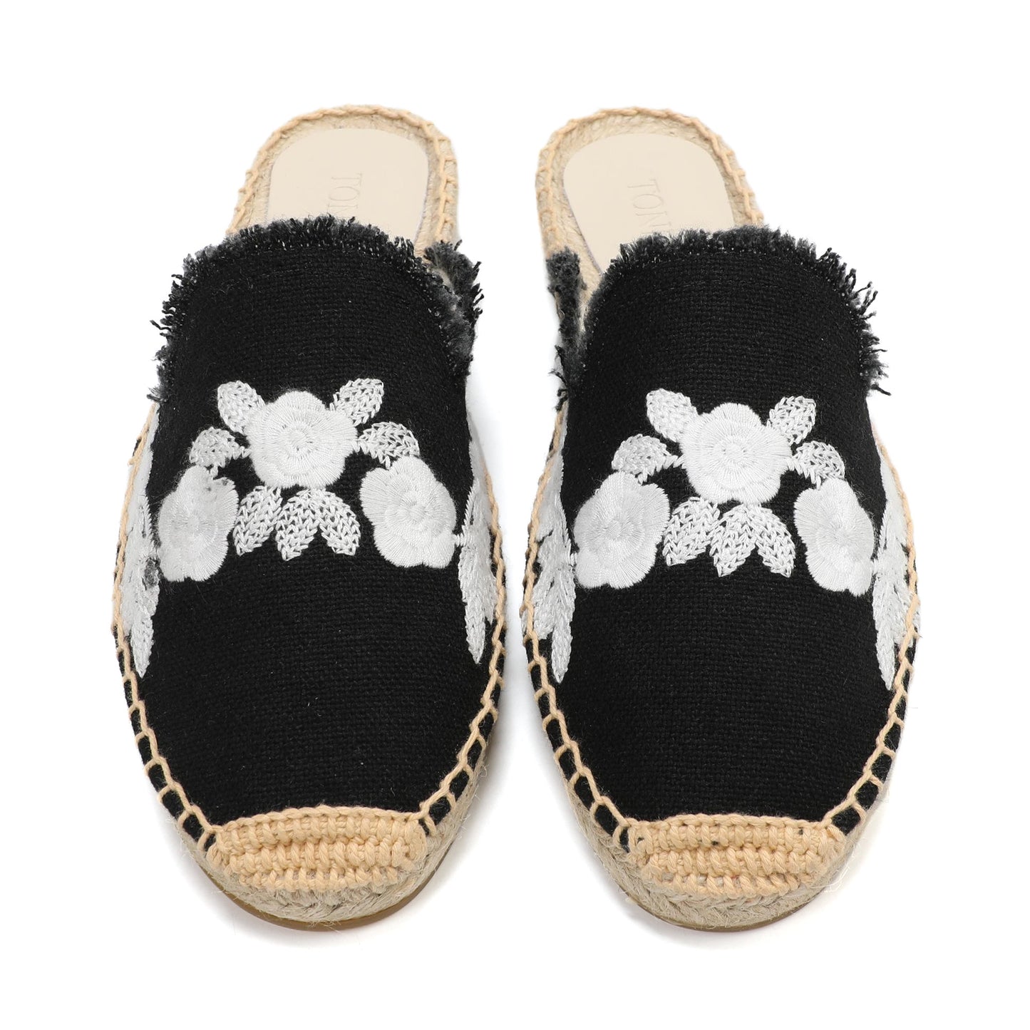 Women's Embroidered Espadrille Mules | Casual Summer Slip-On Flats