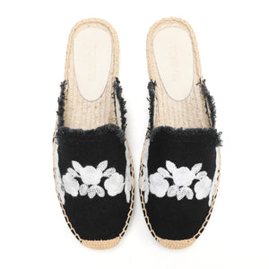Black Floral Embroidery