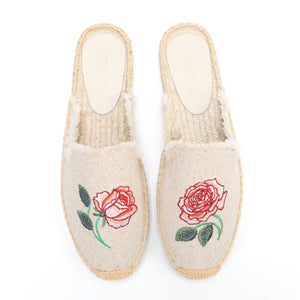 Beige Floral Embroidery
