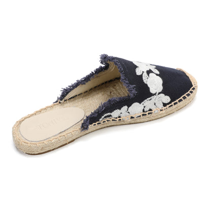 Women's Embroidered Espadrille Mules | Casual Summer Slip-On Flats