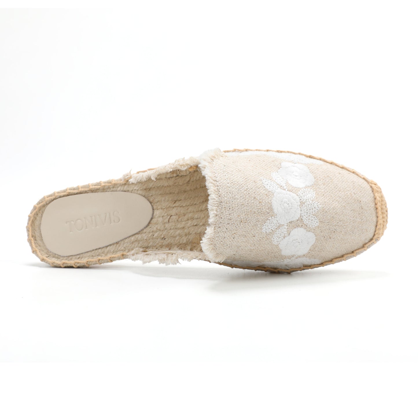 Women's Embroidered Espadrille Mules | Casual Summer Slip-On Flats
