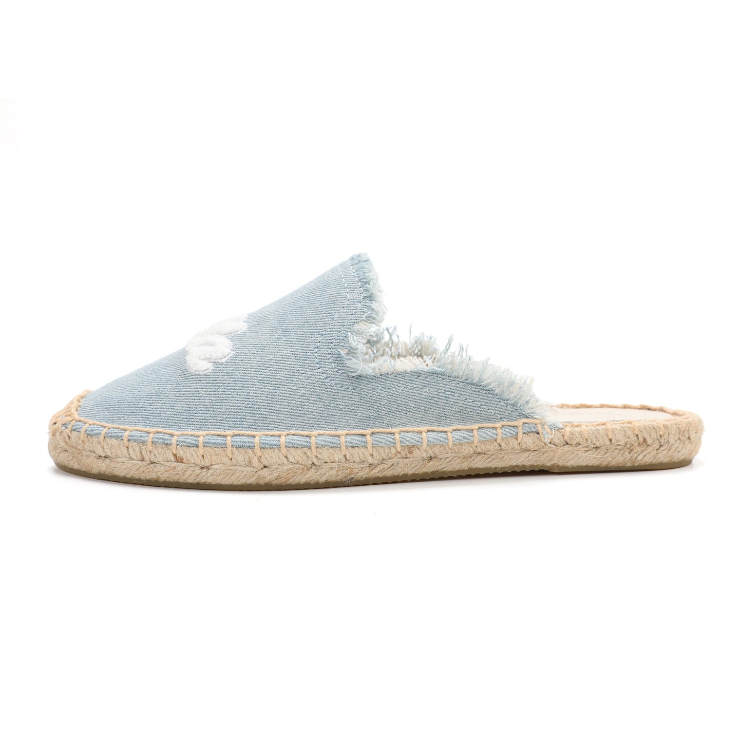 Women's Embroidered Espadrille Mules | Casual Summer Slip-On Flats