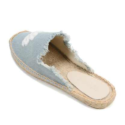Women's Embroidered Espadrille Mules | Casual Summer Slip-On Flats