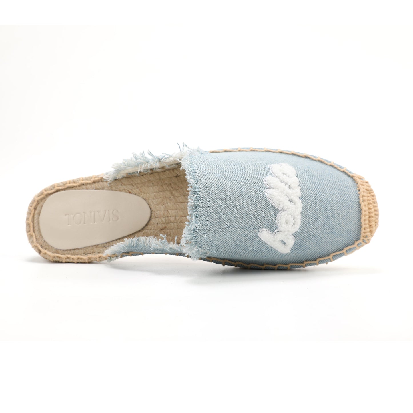Women's Embroidered Espadrille Mules | Casual Summer Slip-On Flats