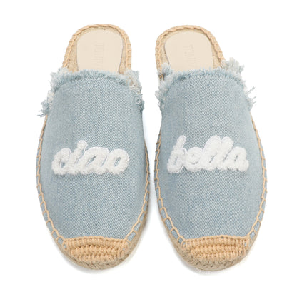 Women's Embroidered Espadrille Mules | Casual Summer Slip-On Flats