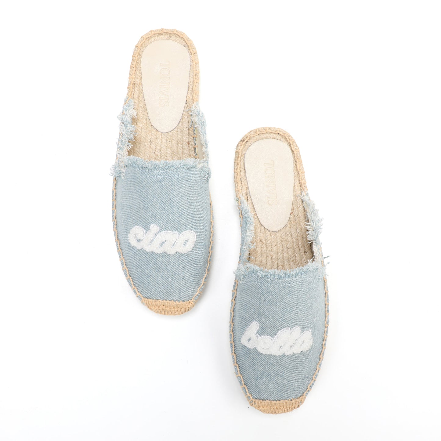 Women's Embroidered Espadrille Mules | Casual Summer Slip-On Flats