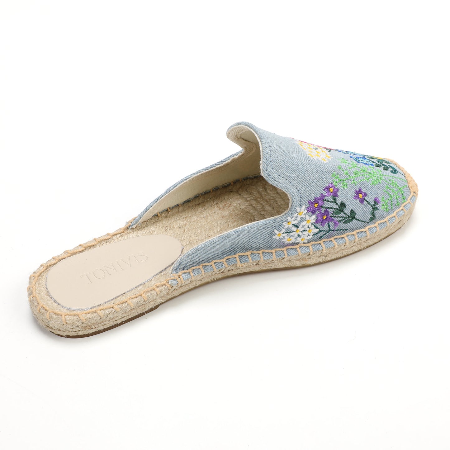 Women's Wildflower Embroidered Espadrille Mules | Casual Summer Flats